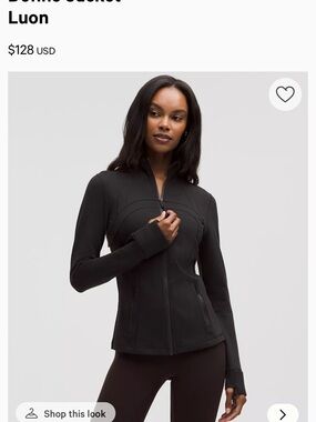 lululemon athletica Black Zip-Up Jacket with Branded Tote